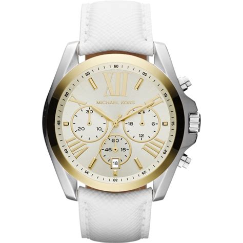 michael kors white leather strap watch|Michael Kors silicone watch band.